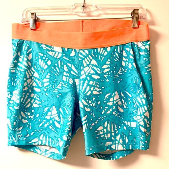 Old Navy Size Large Shorts Athletic Workout Yoga running Blue Waterproof Bike - Picture 1 of 7